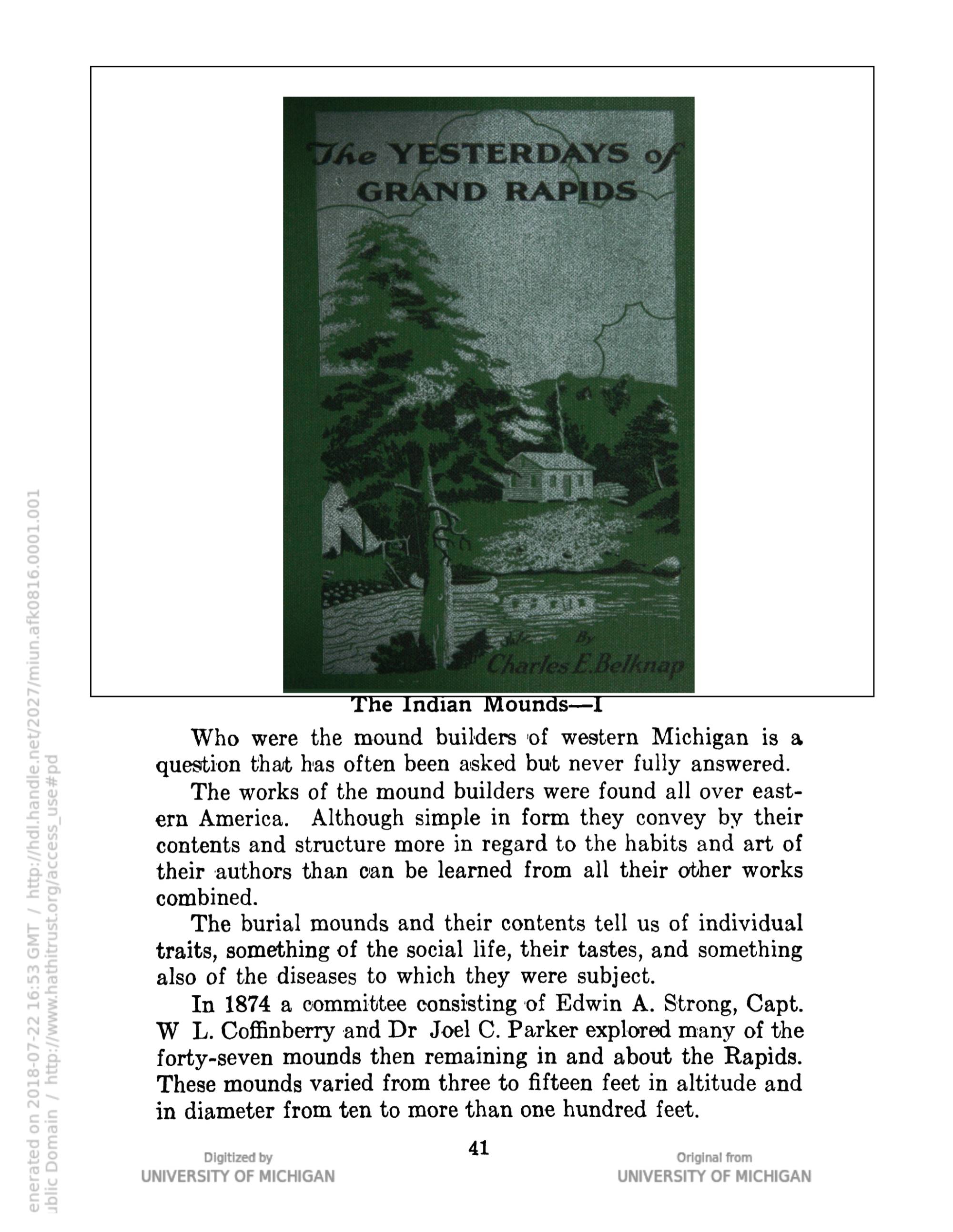 Cover image of the book The Yesterdays of Grand Rapids